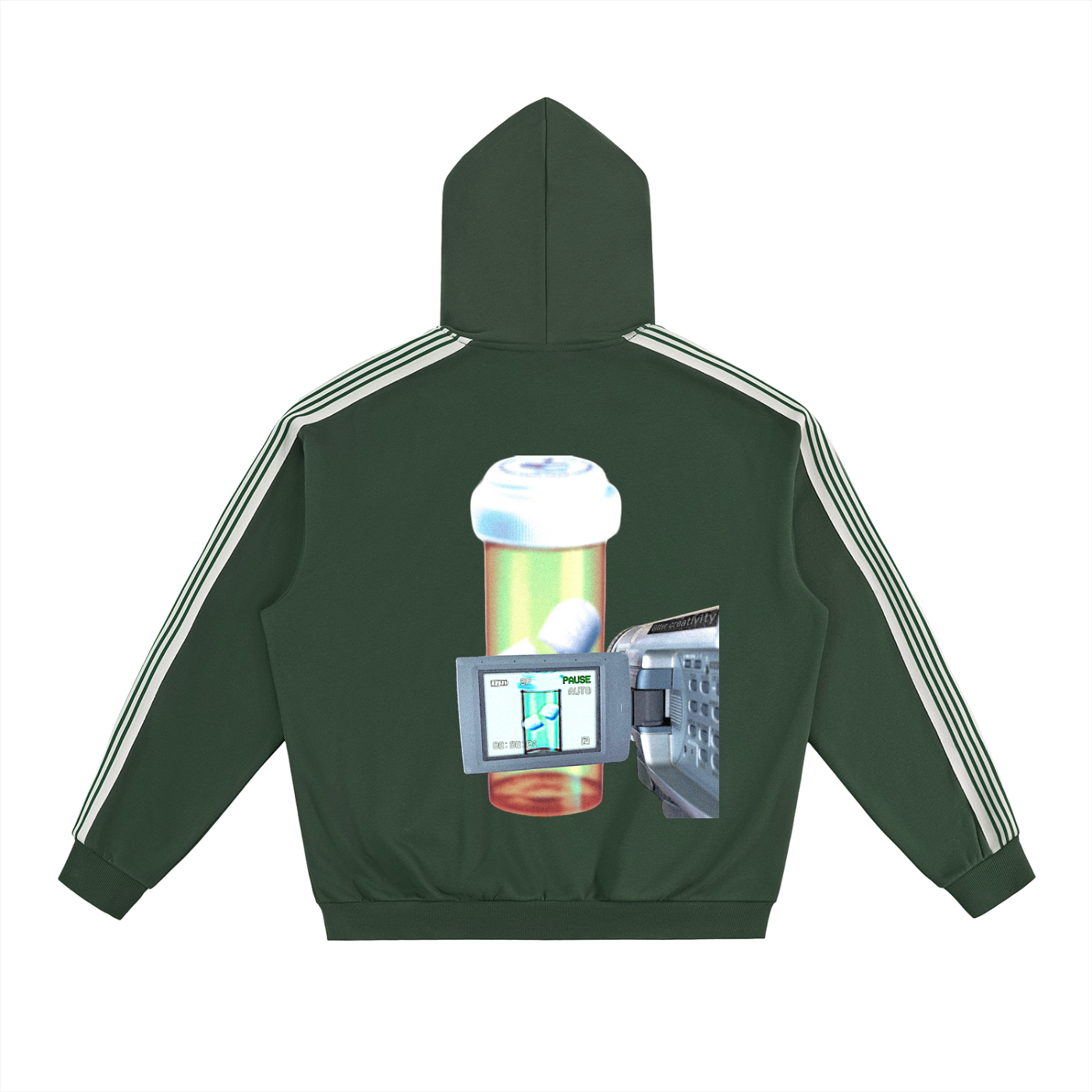 Side Stripe Drop-Shoulder Hoodie