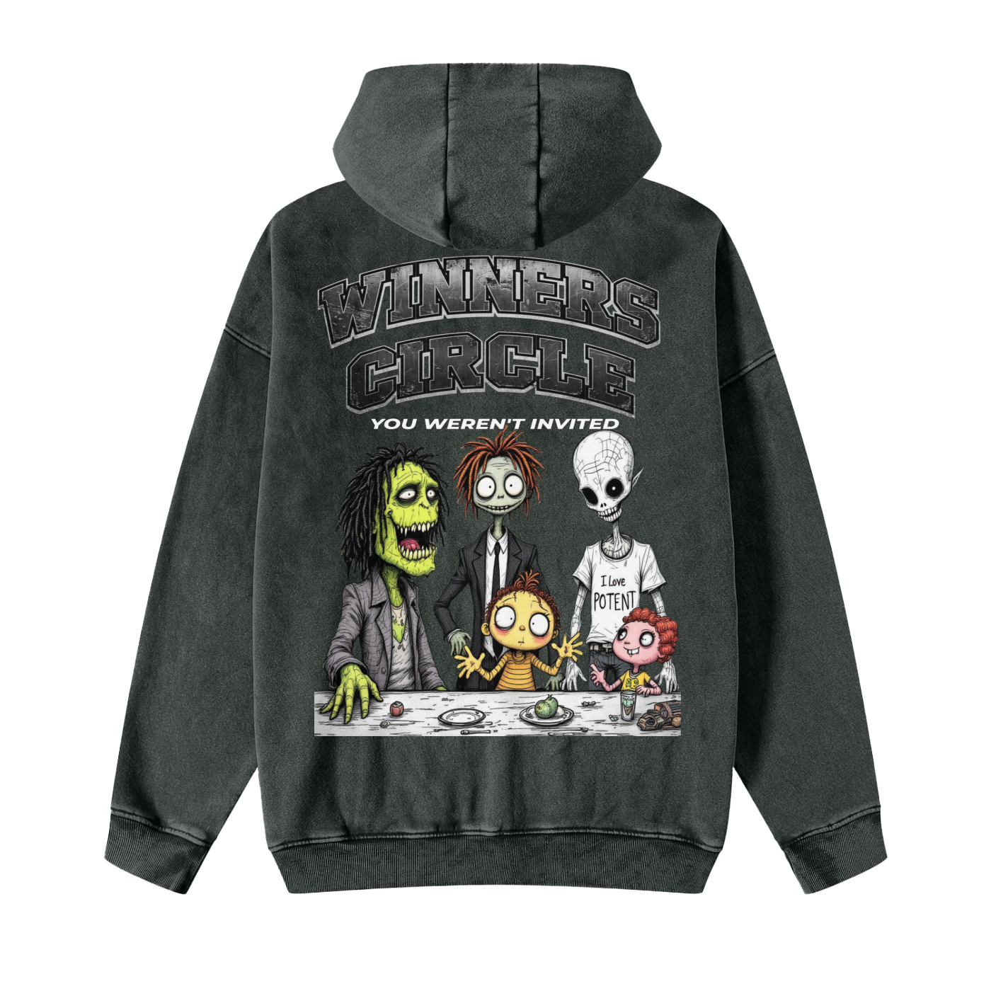 Snow Washed Zip-Through Fleece Hoodie