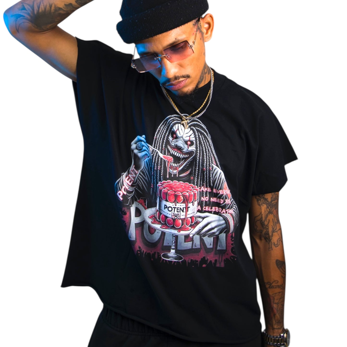 Raw Edge Boxy Non-Shrink T-Shirt