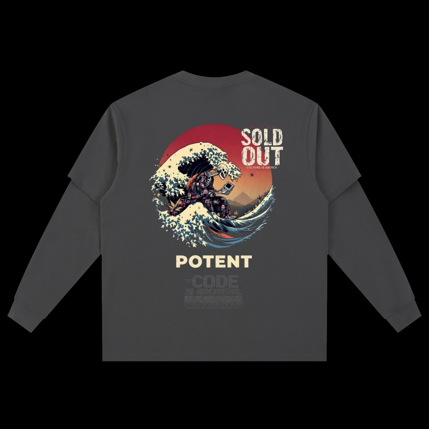 Layered Long Sleeve Oversized Tee