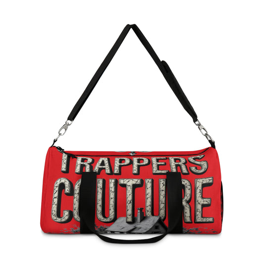 Trappers Culture Red Duffel Bag — Urban Fishing & Outdoors Travel Bag