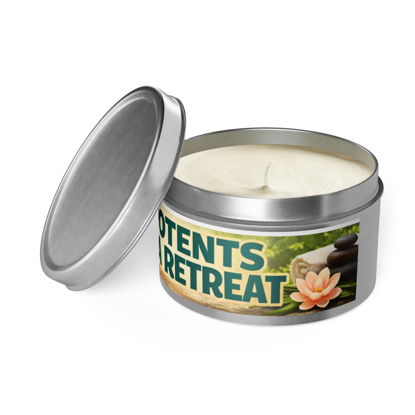 Vanilla Bean Tin Candle — Potent Scented Soy Candle
