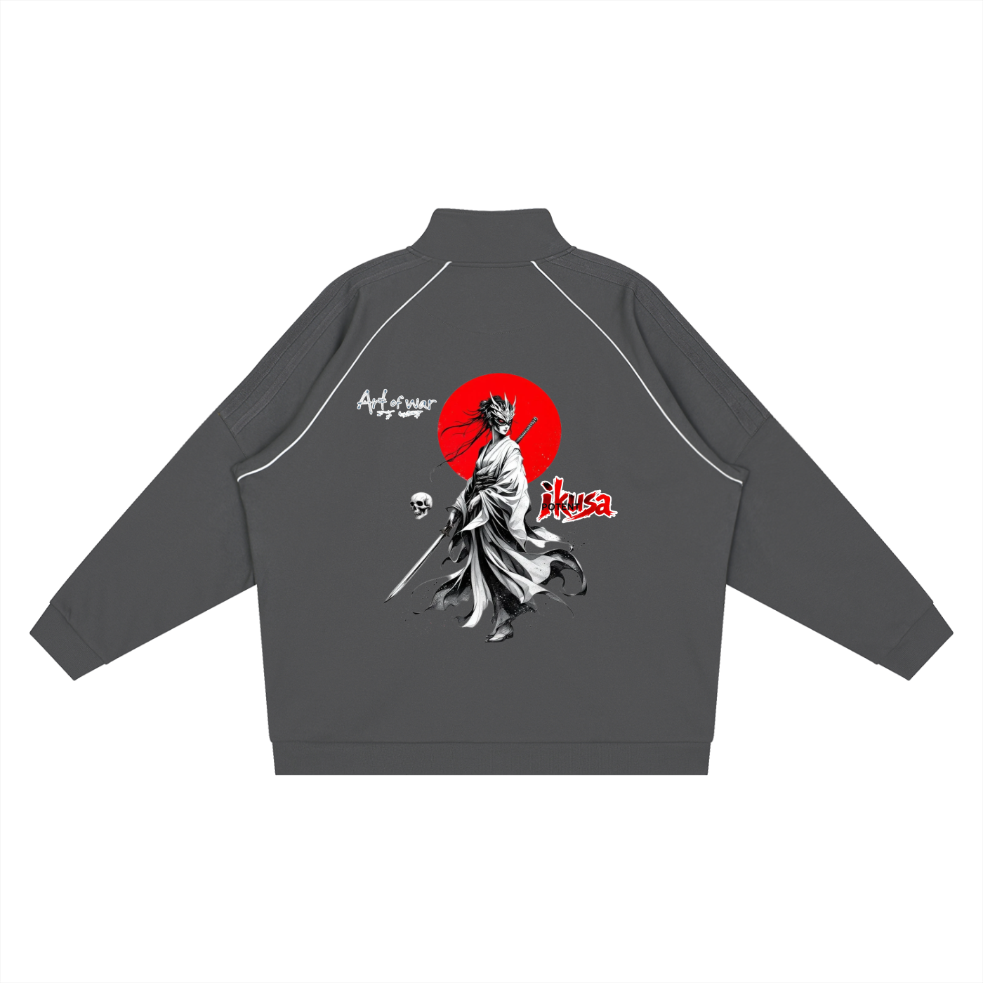 Reflection Striped Raglan Sleeve Jacket