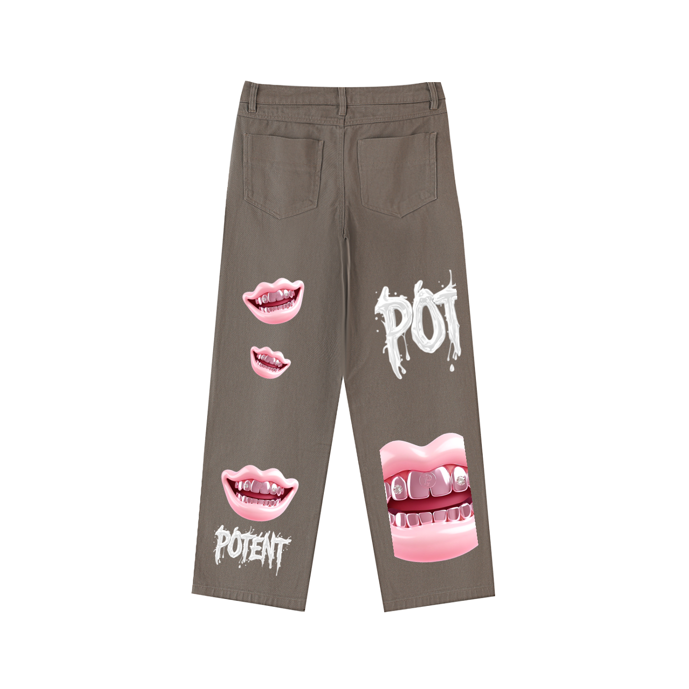 Heavyweight Cotton DENIM Straight-Leg Pants