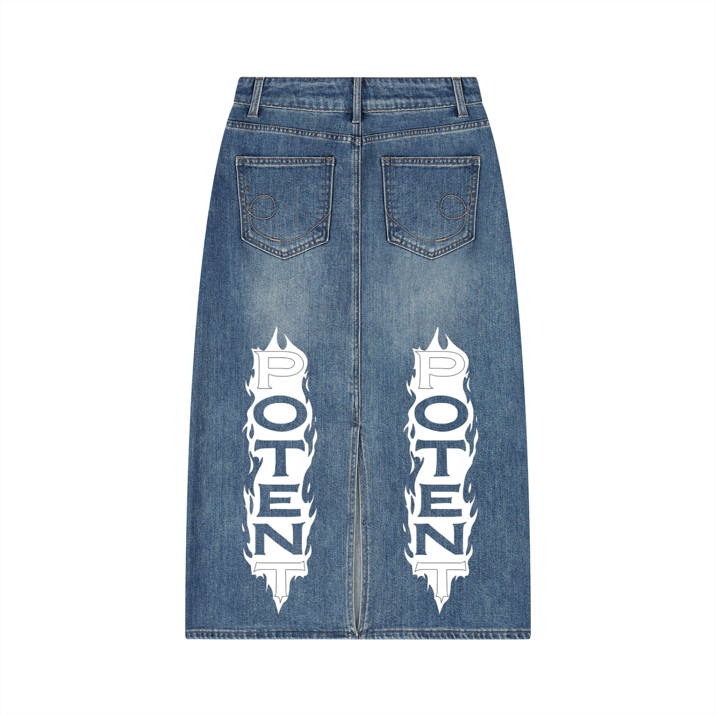 Women’s Vintage Wash Denim Skirt