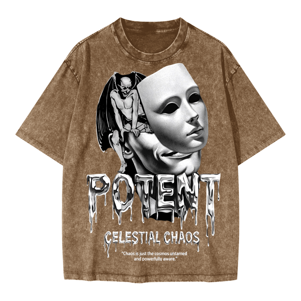 Unisex Heavyweight Oversized Snow Wash T-shirt(285GSM)