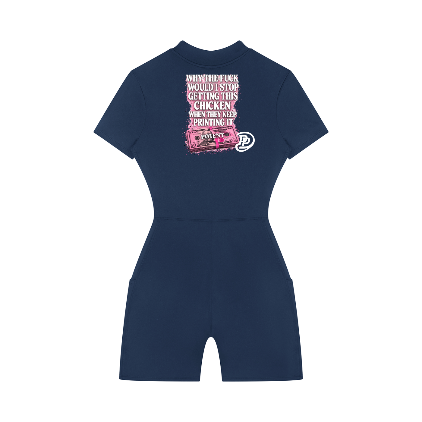 Women's Quarter-Zip Short Sleeve Romper