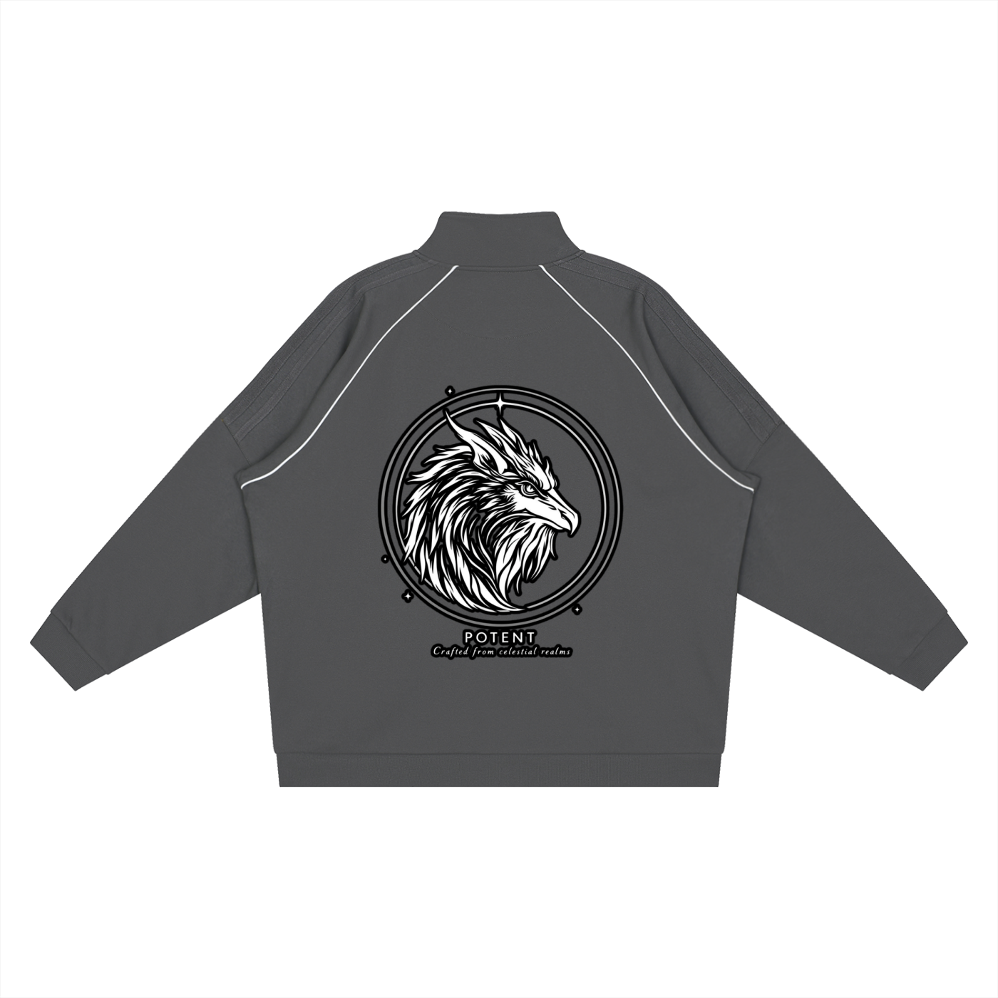 Reflection Striped Raglan Sleeve Jacket