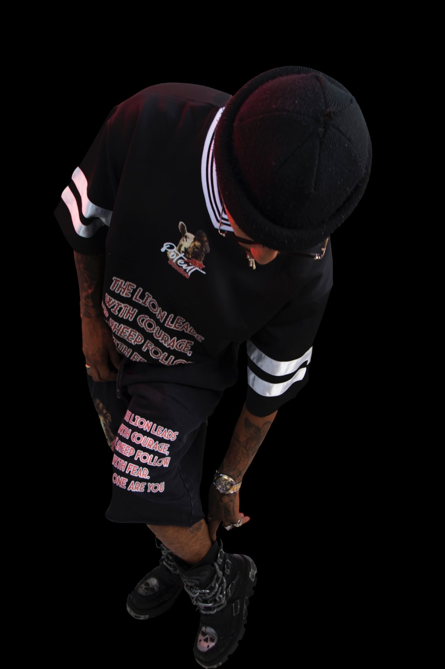 Taped Mesh Boxy T-shirt