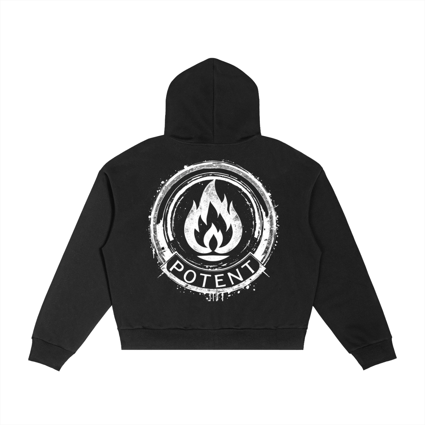 Contrast Plaid Boxy Zip Hoodie 350 GSM