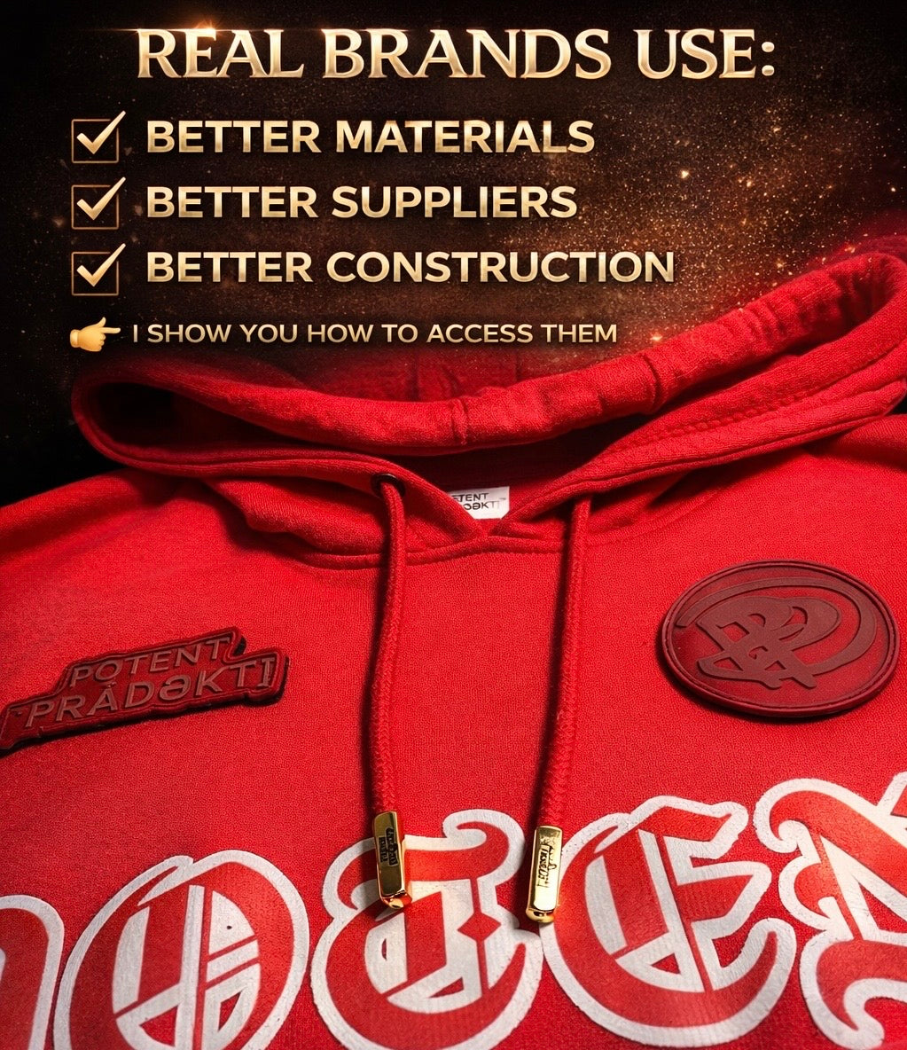 POTENT PLAYBOOK (DELUXE) — Start a Clothing Brand with $0 (No Inventory • No Minimums • SECRET Suppliers used by LUXURY DESINGERS)