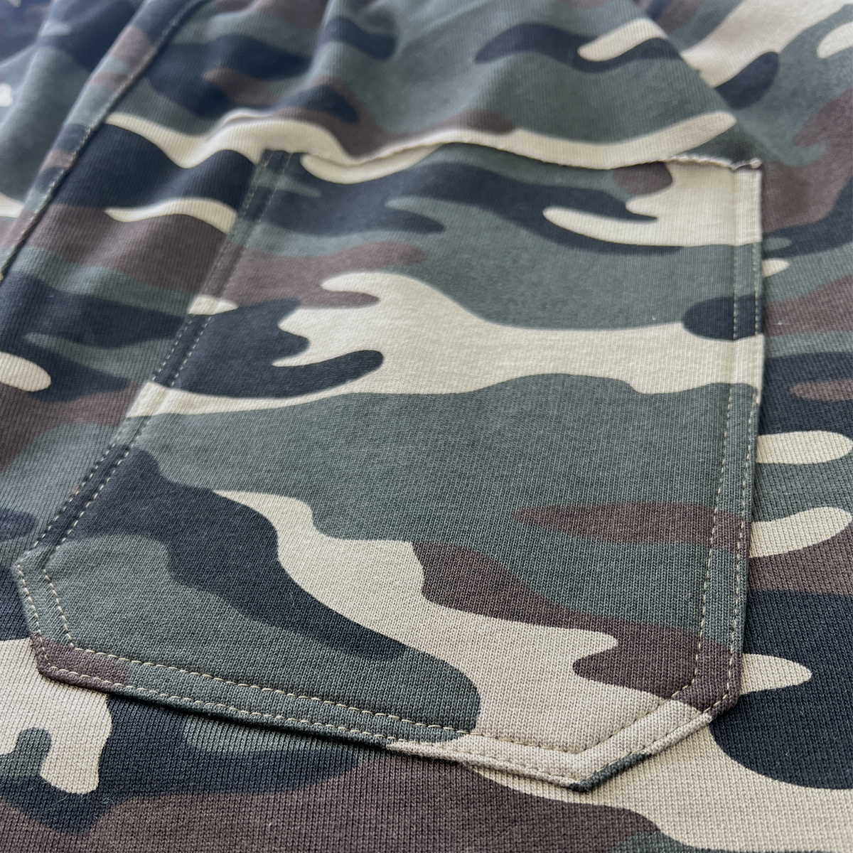 Unisex Heavyweight 100% Cotton French Terry Camo Shorts (420GSM)