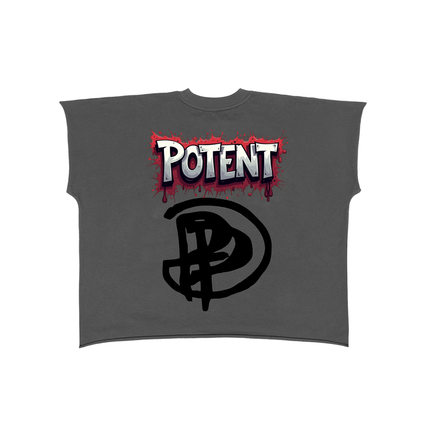 Raw Edge Boxy Non-Shrink T-Shirt