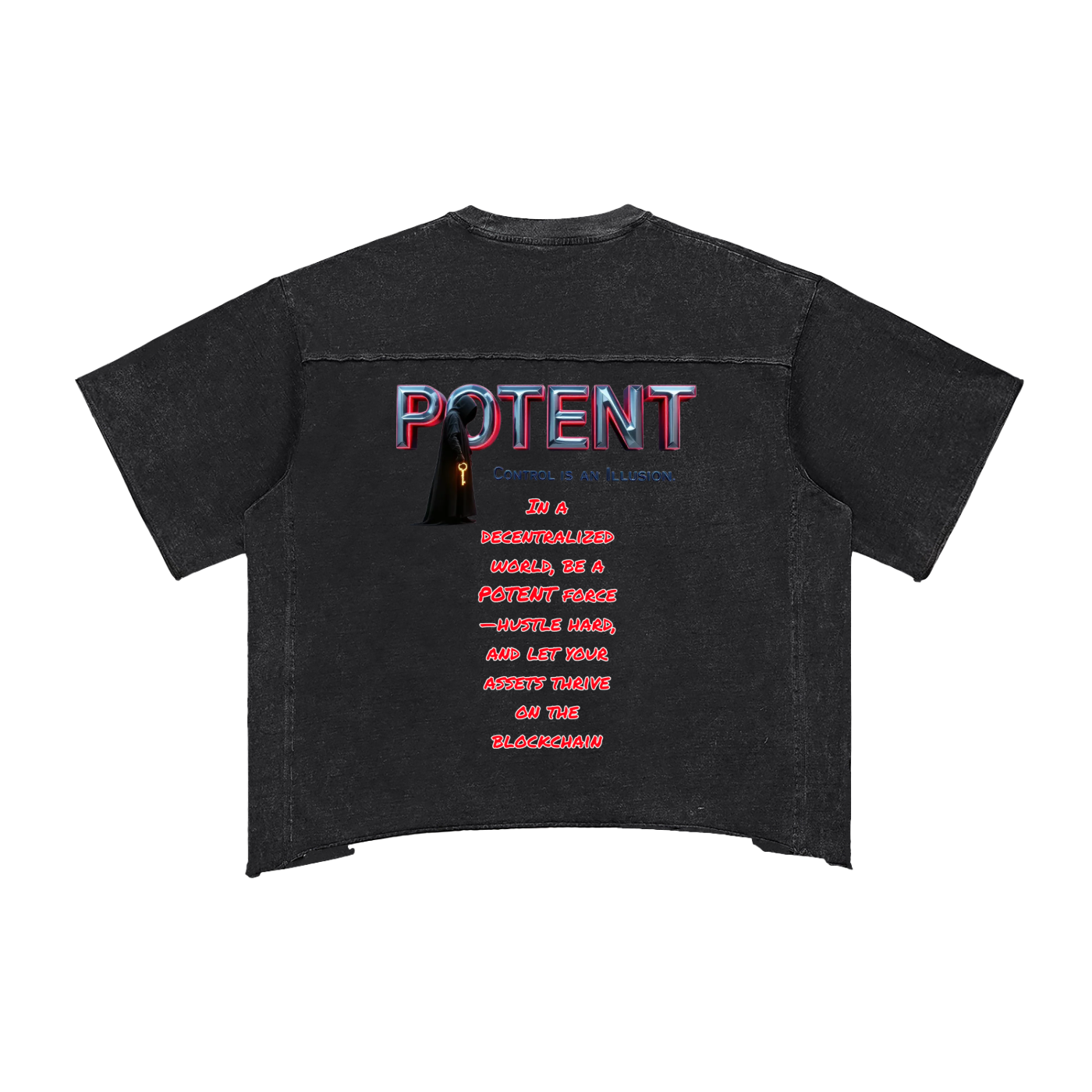 Raw Edge Snow Washed Boxy T-Shirt