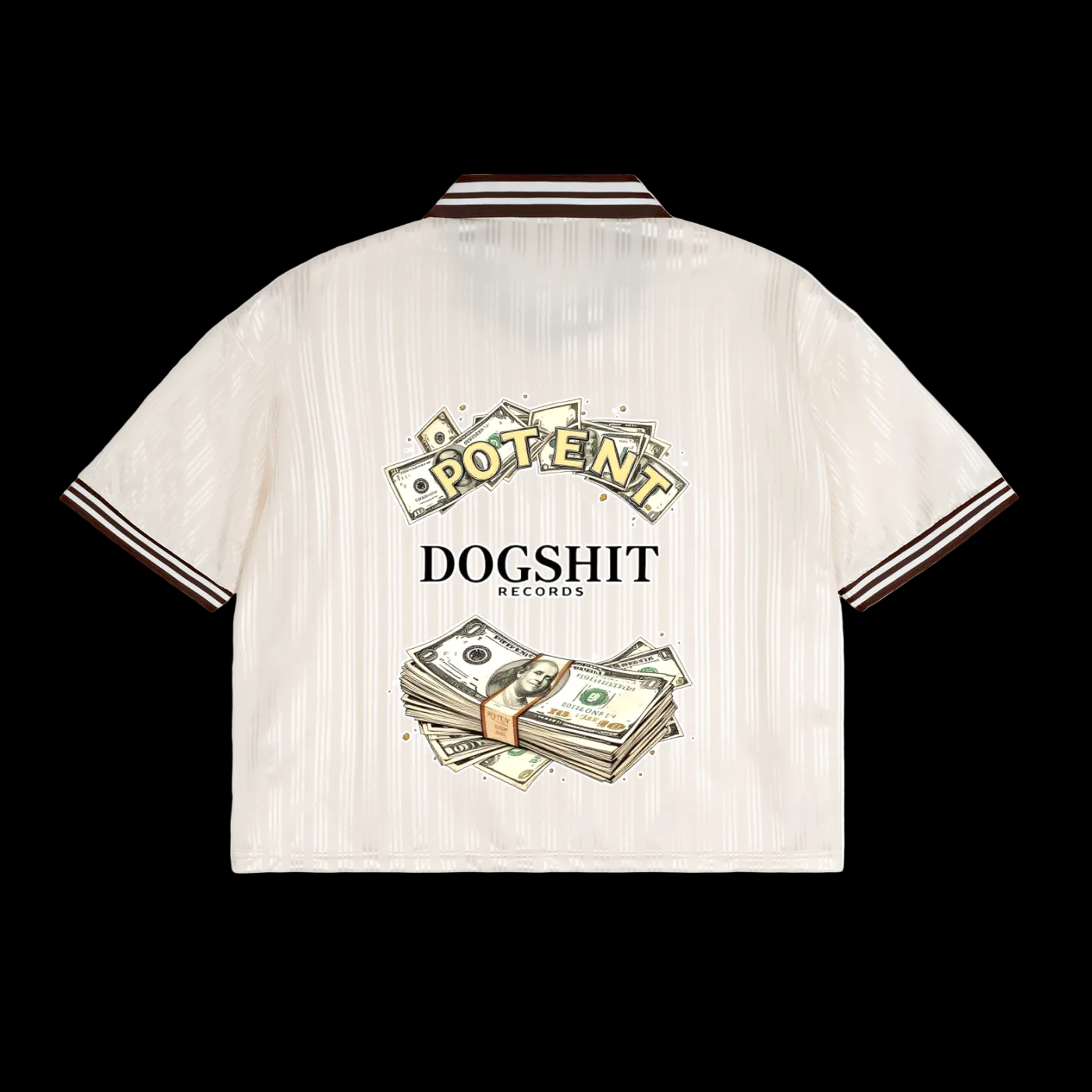 Contrast Stripes Polo Collar T-Shirt