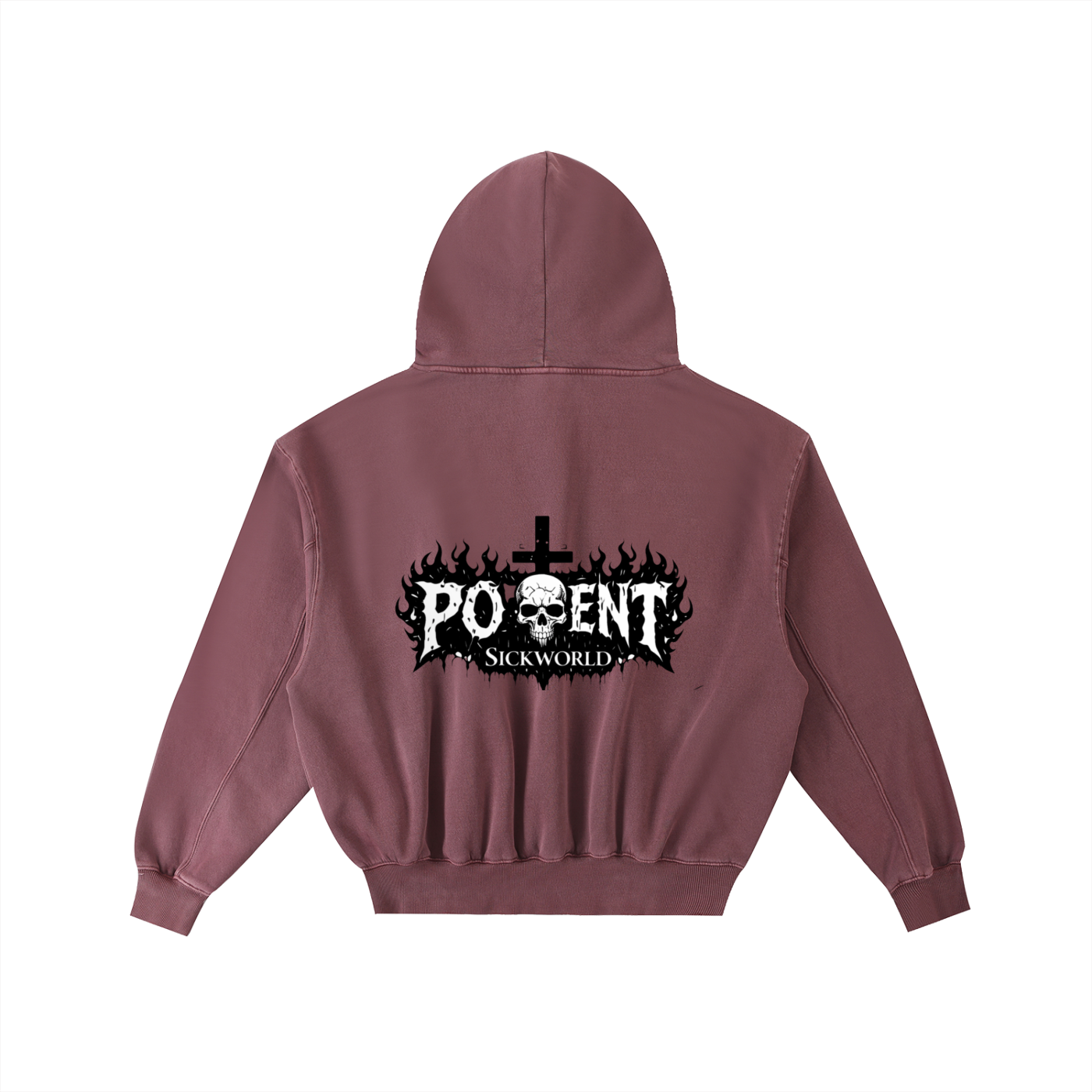 Frayed Enzyme Washed Fleece Hoodie 350 GSM