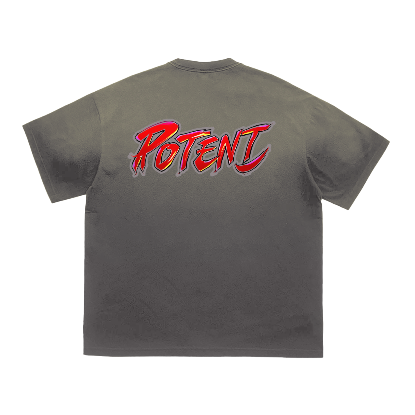 Vintage Washed Tiger Stripes Dyed Gradient T-Shirt - 250 GSM