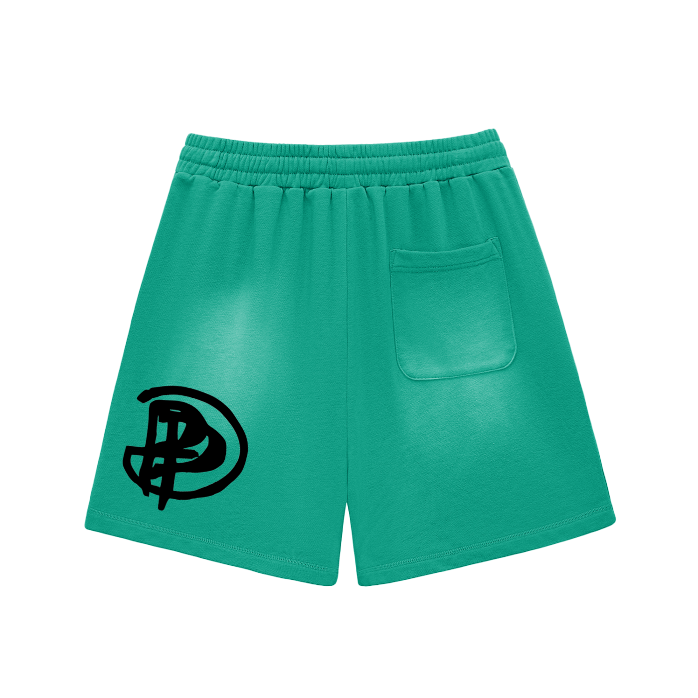 Sun Fade Raw Edge Cotton Shorts