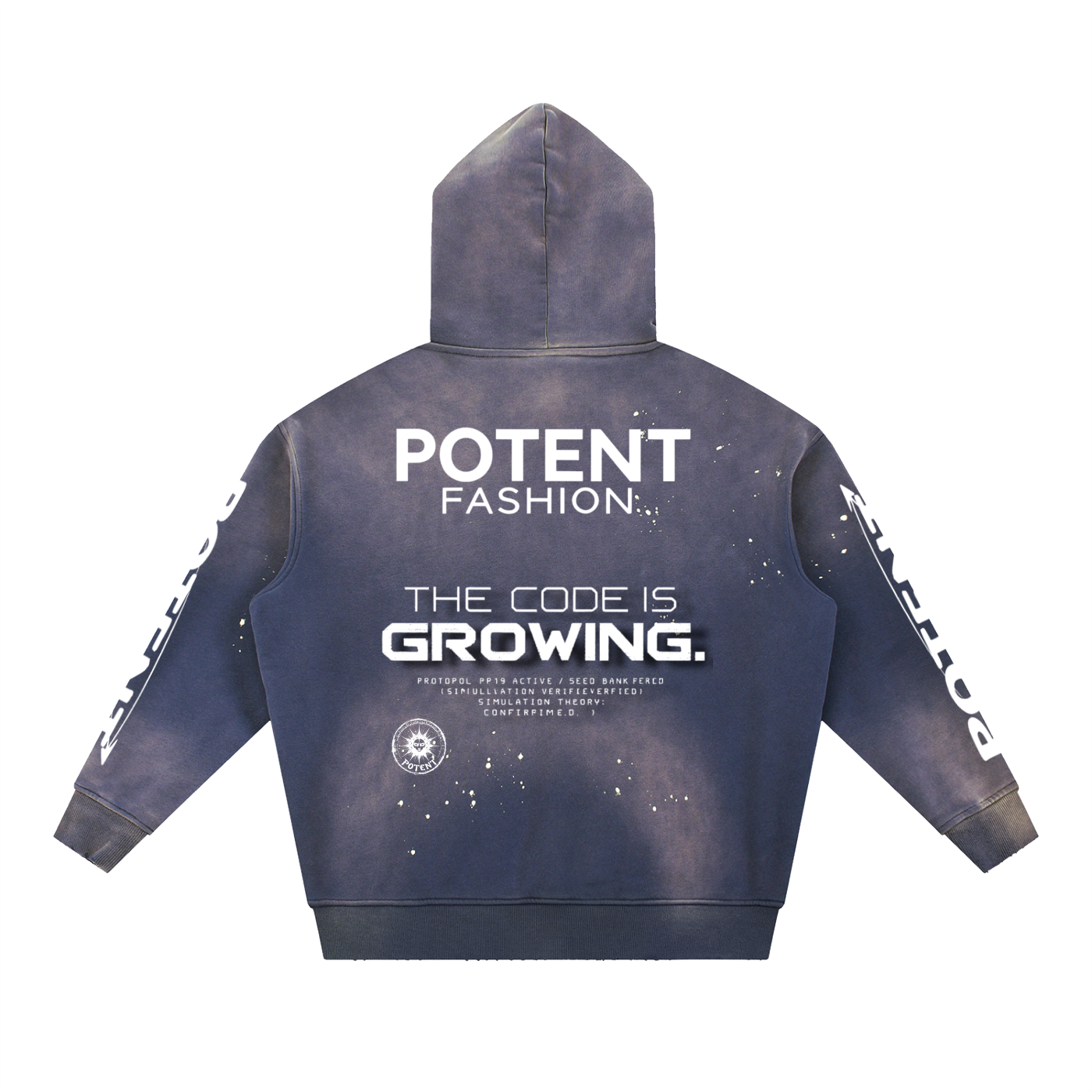 Vintage Washed Frayed Fleece Hoodie 360 GSM