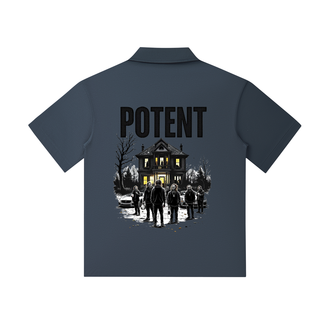 Drop Shoulder Short-Sleeve Polo