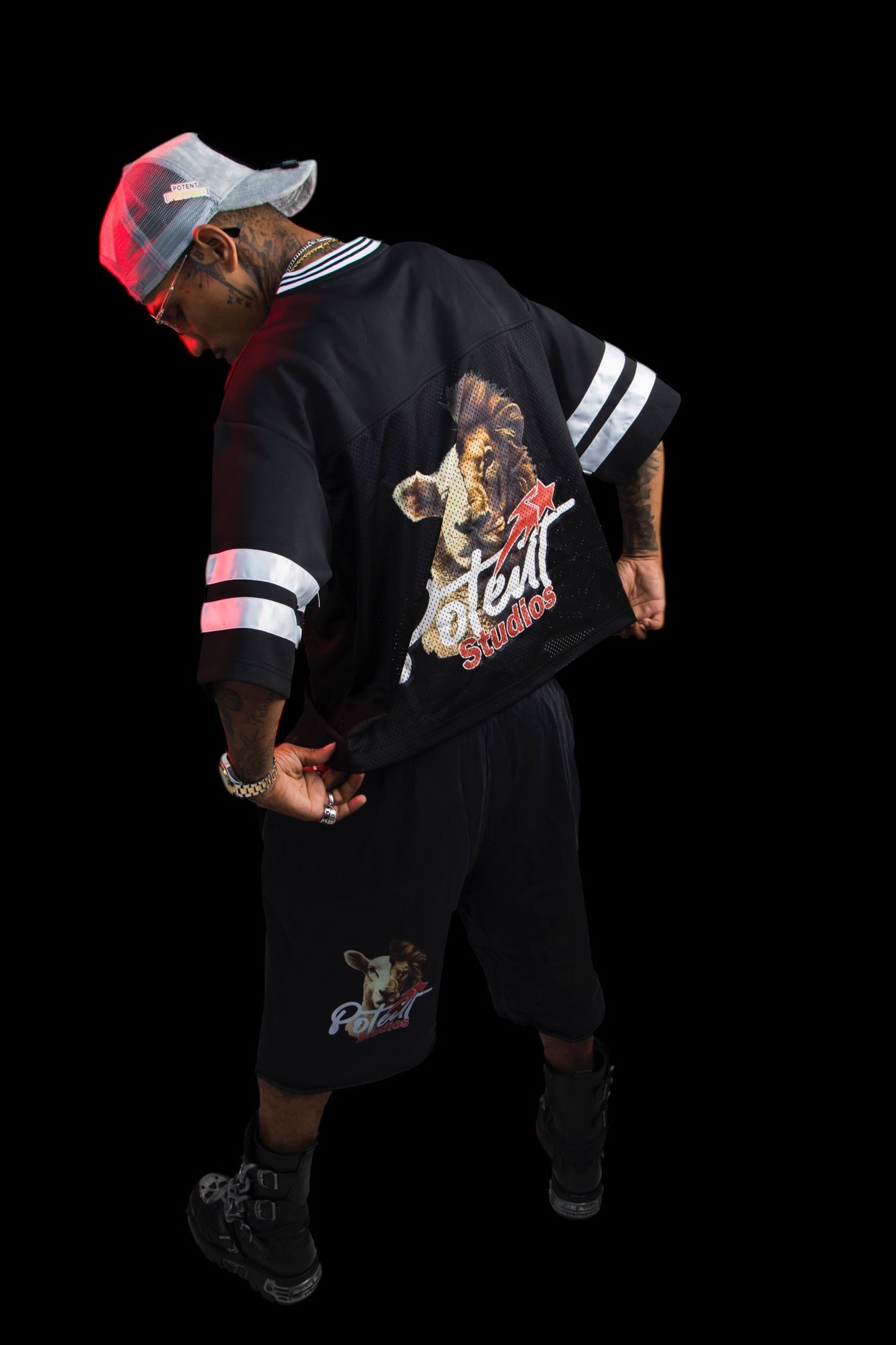 Taped Mesh Boxy T-shirt