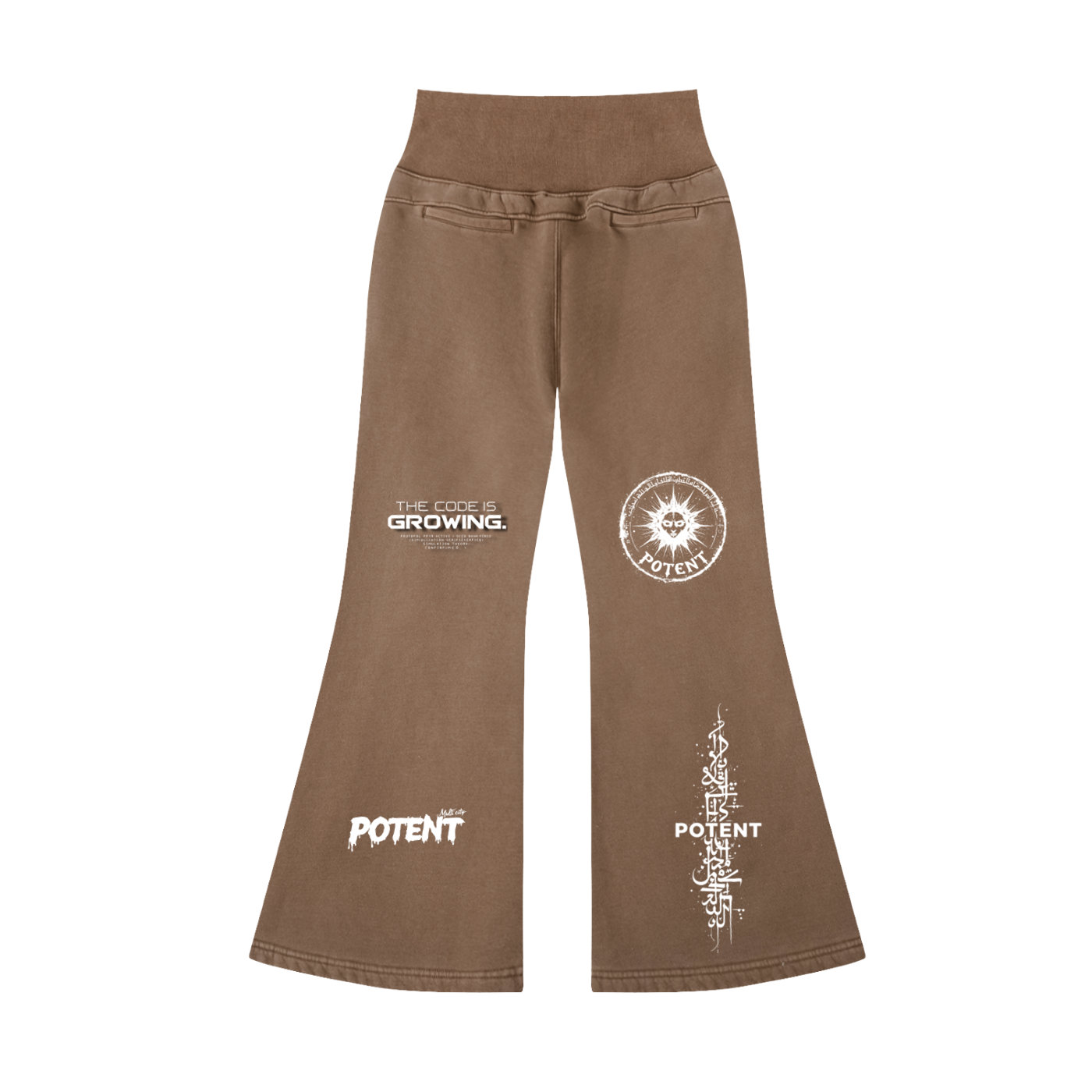 Vintage Washed Flared Fleece Pants