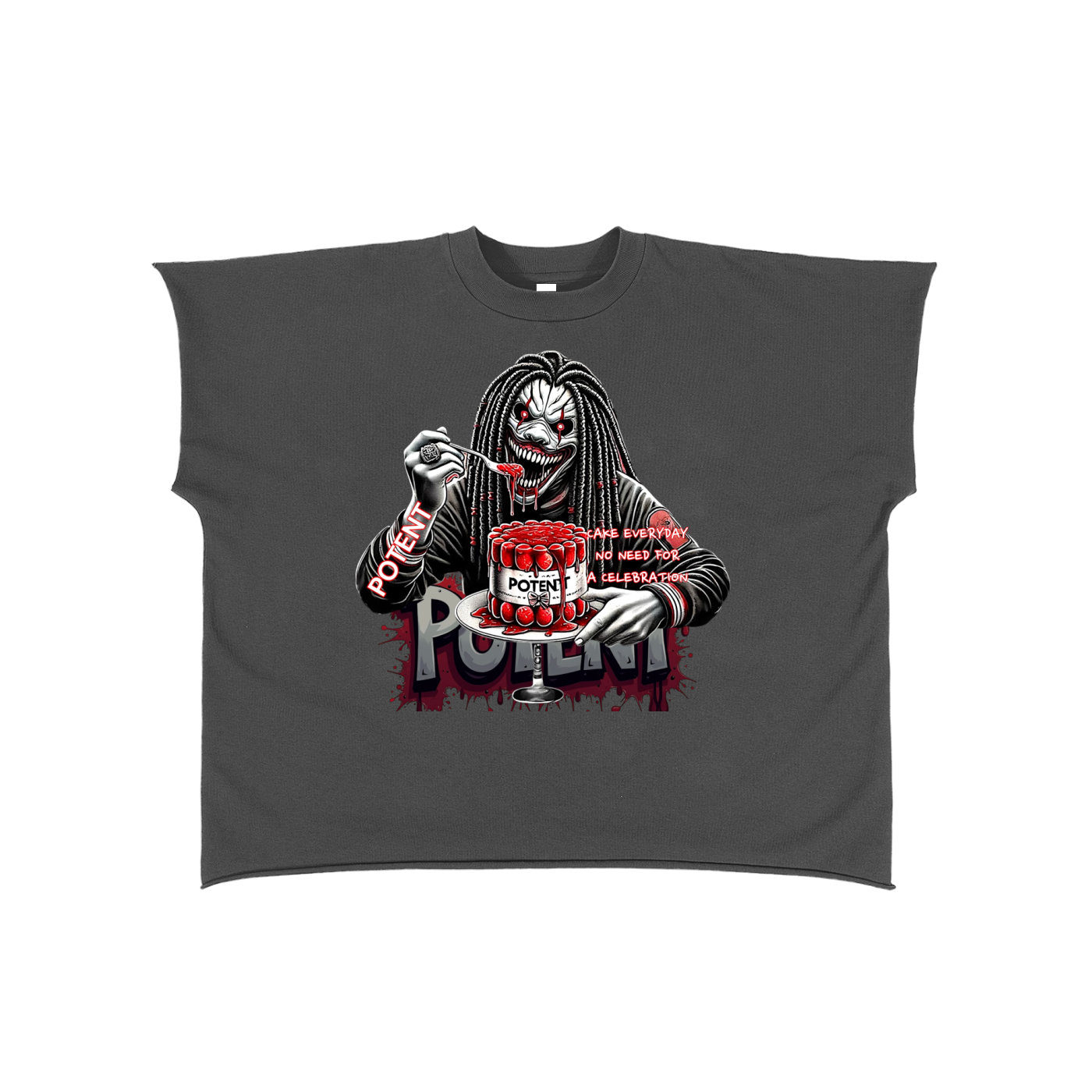 Raw Edge Boxy Non-Shrink T-Shirt