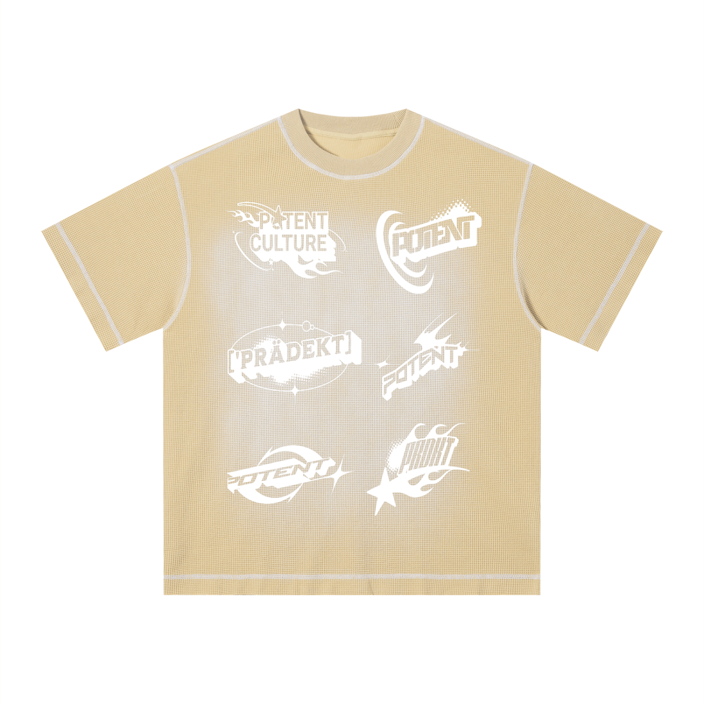 Unisex Sunfade Waffle Boxy T-Shirt
