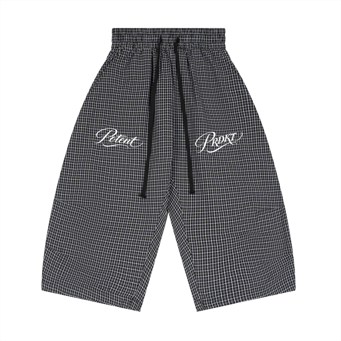 Unisex Plaid Loose Capri Shorts