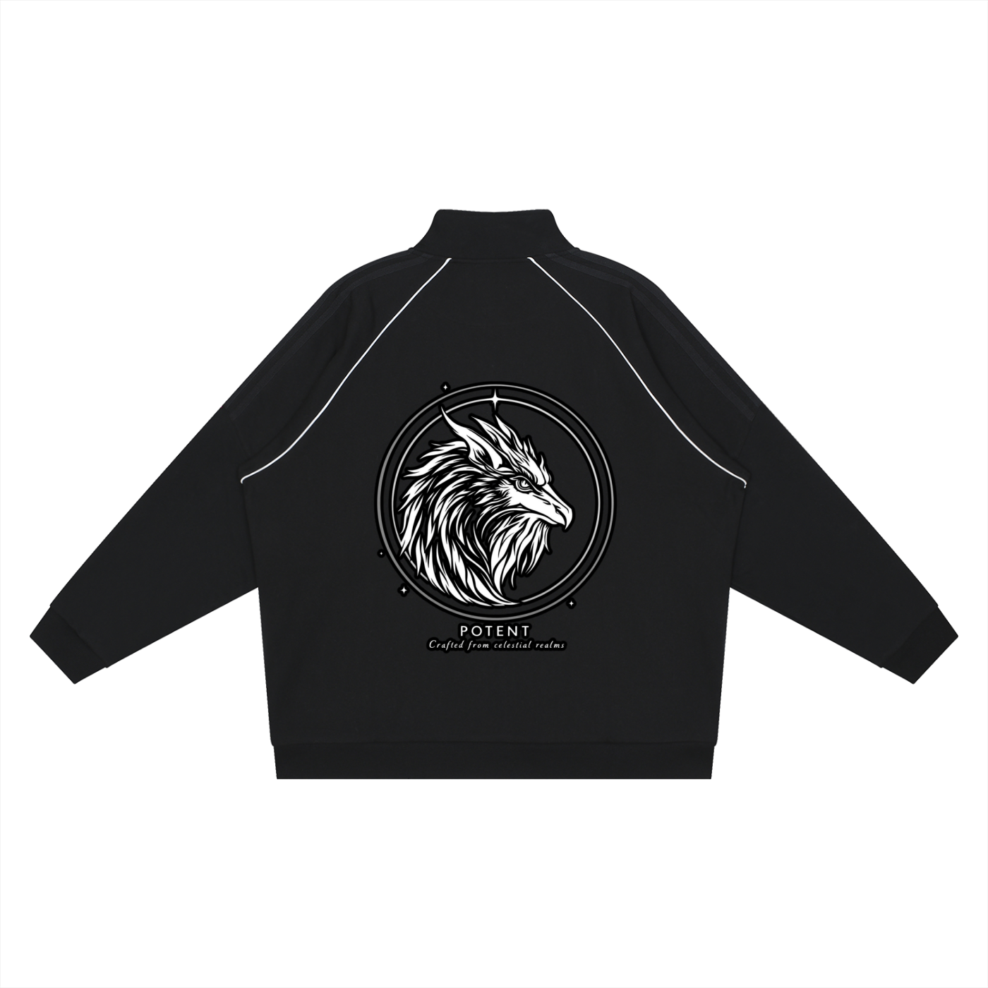 Reflection Striped Raglan Sleeve  Jacket