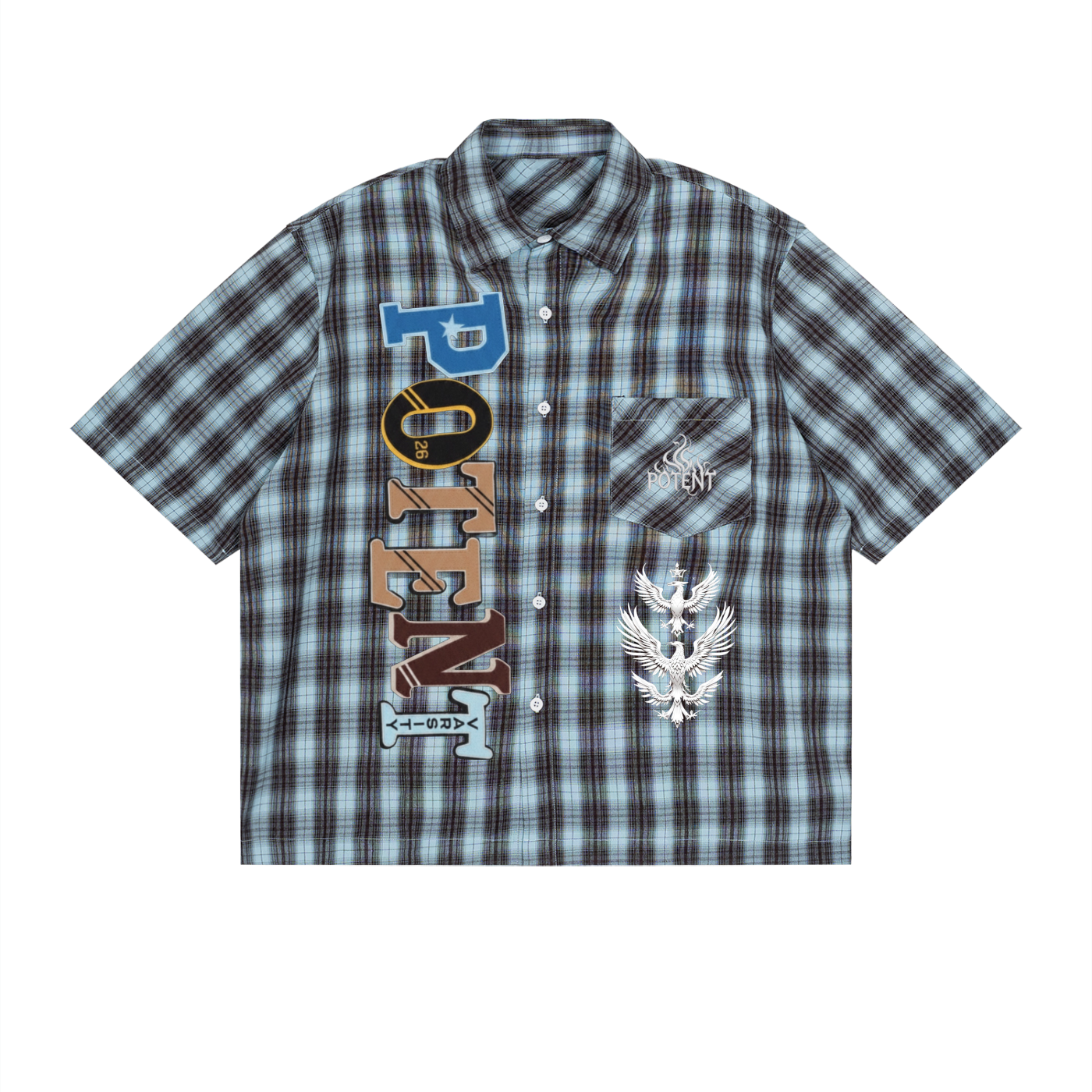Unisex Boxy Plaid Short Sleeve Shirt