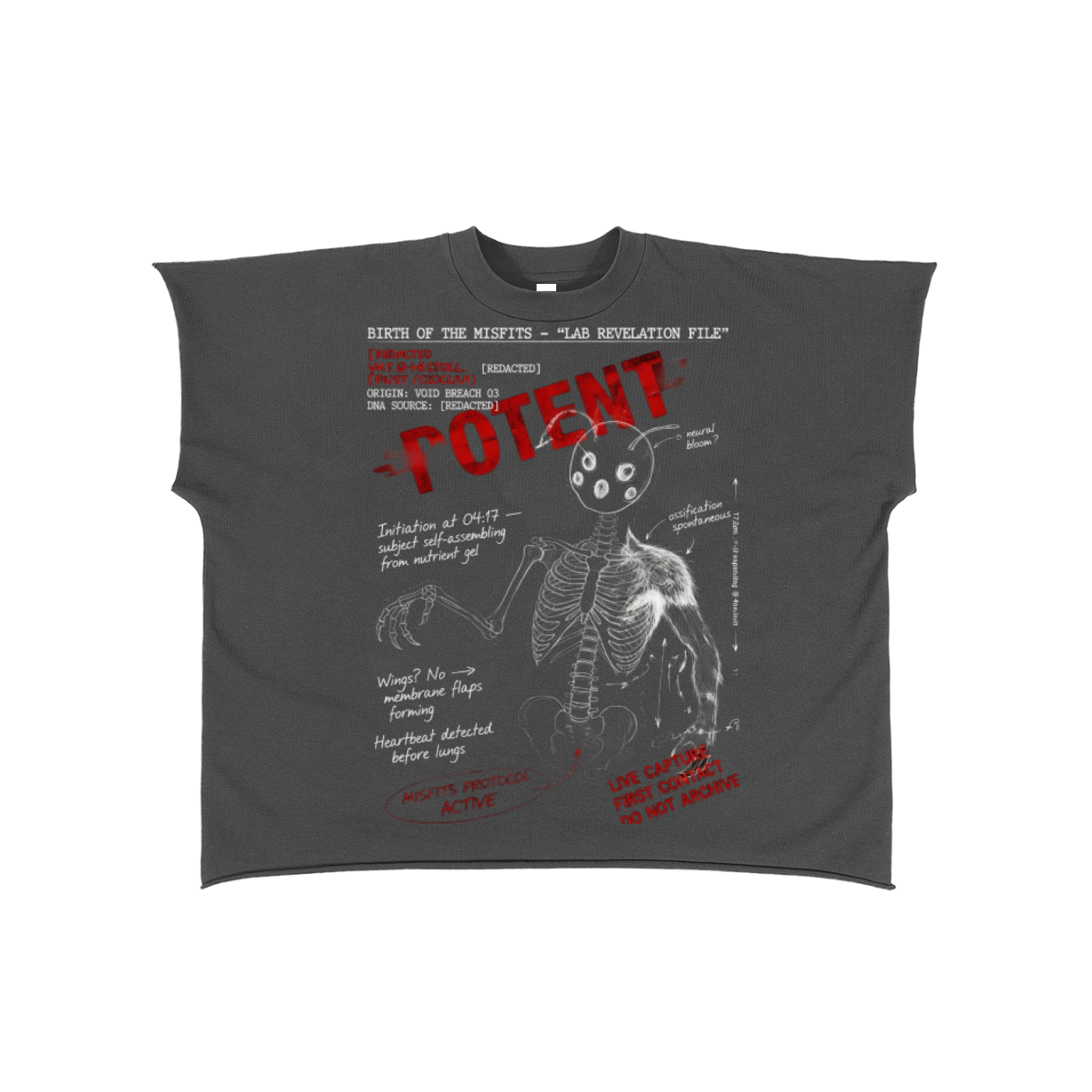 Raw Edge Boxy Non-Shrink T-Shirt