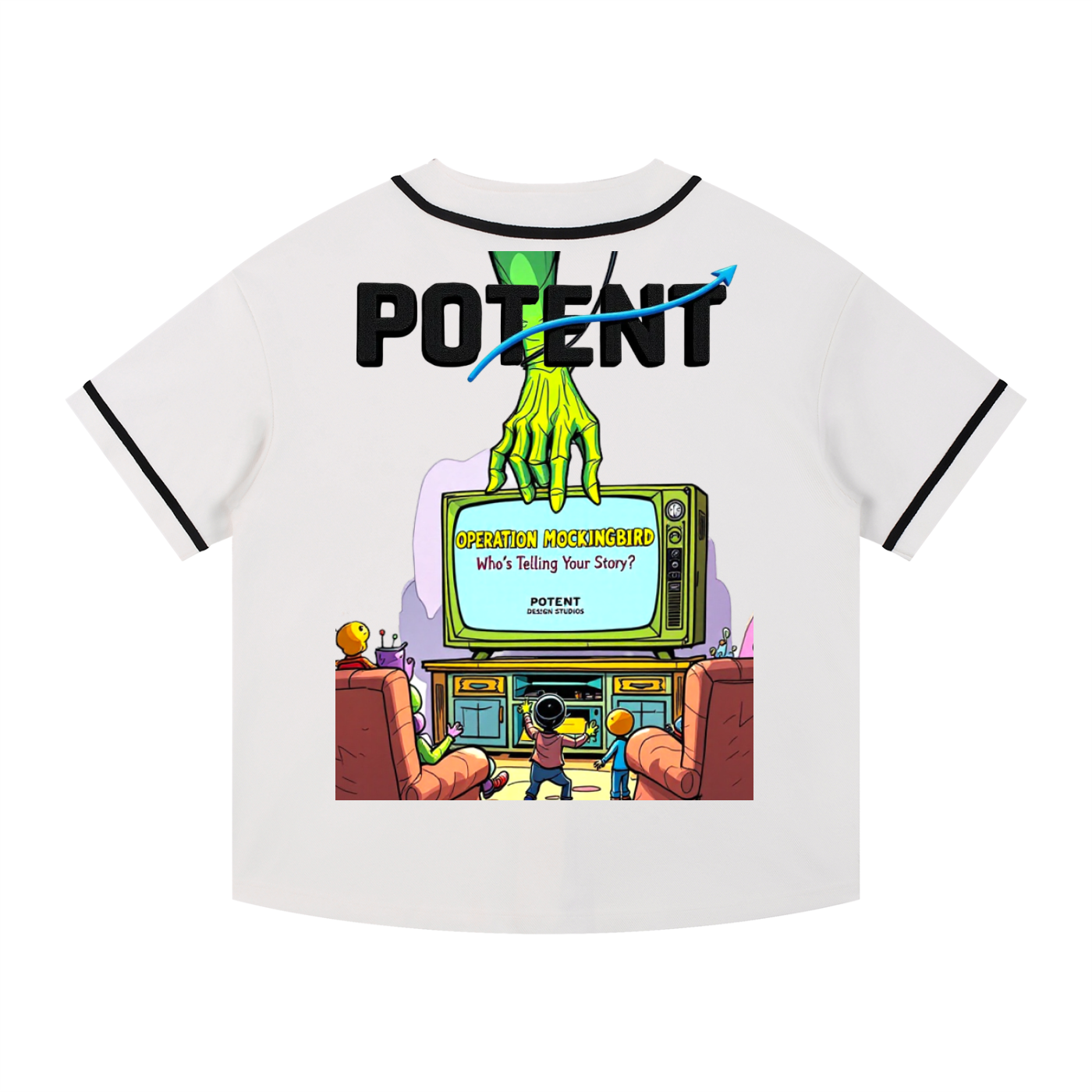 Contrast Piped Button-Up Jersey