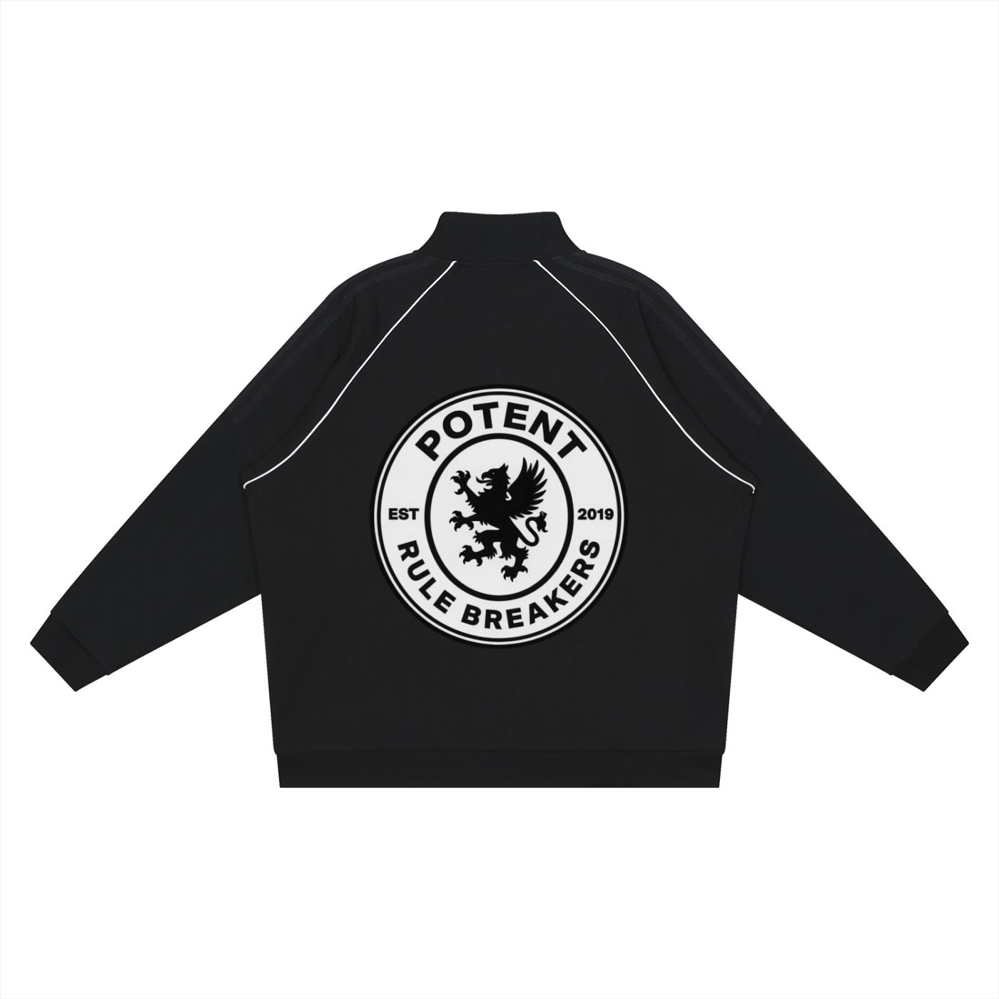 Reflection Striped Raglan Sleeve  Jacket