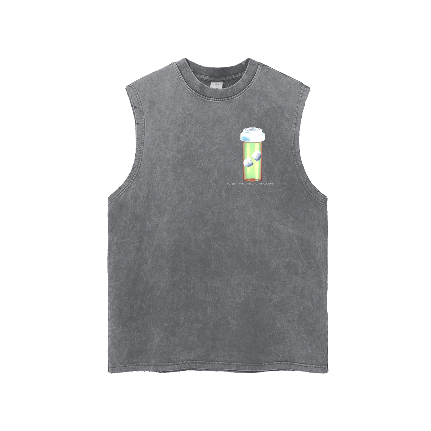 Snow Washed Frayed Hem Tank Top