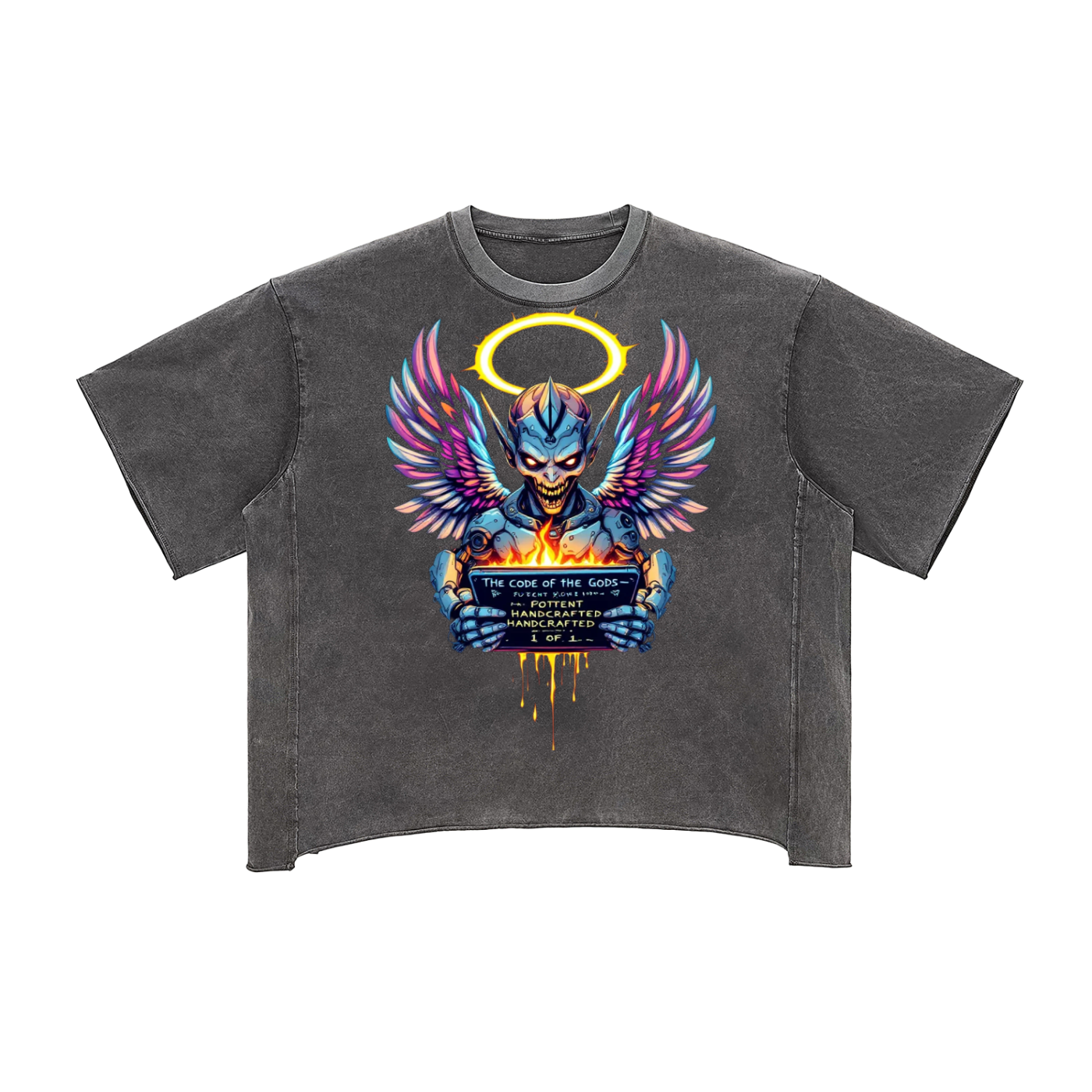 Raw Edge Snow Washed Boxy T-Shirt