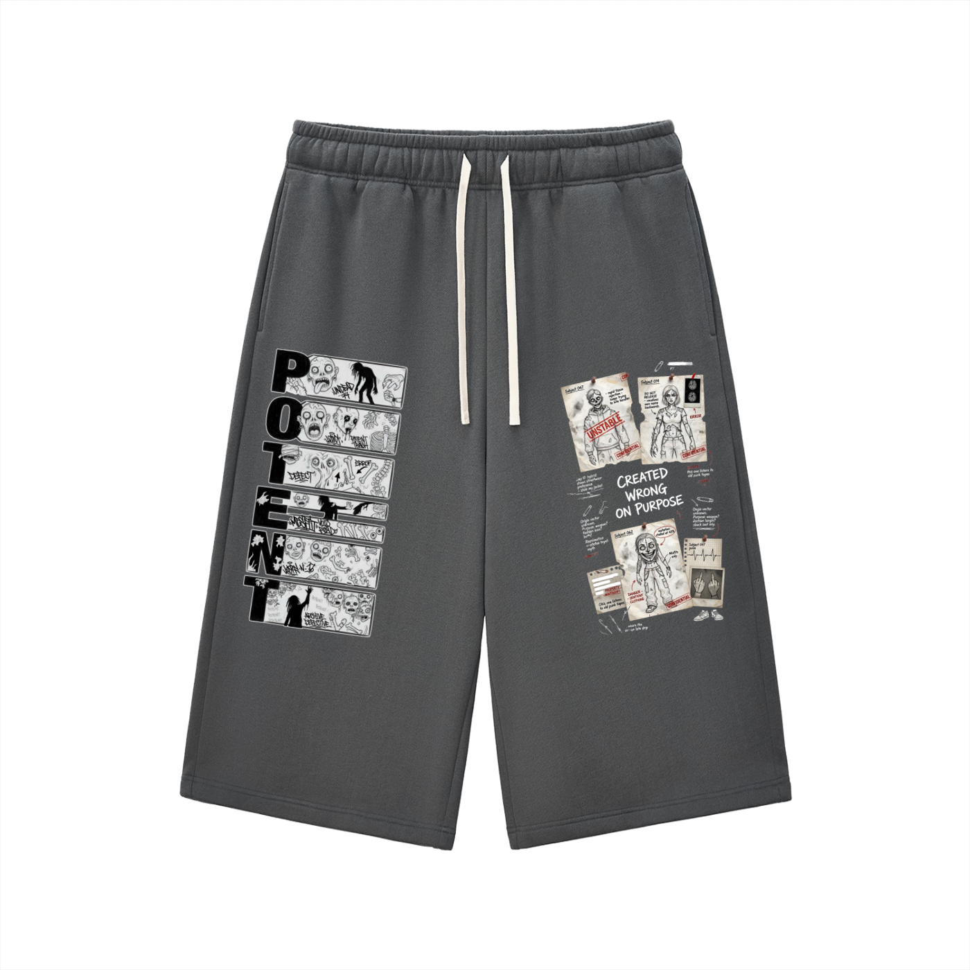 Relaxed Drawstring Three-quarter Sweatpants