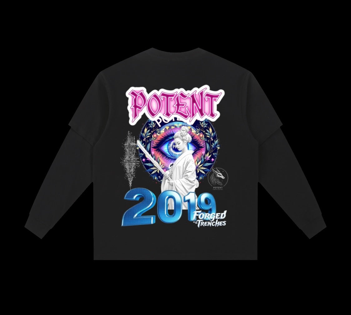 Layered Long Sleeve Oversized Tee