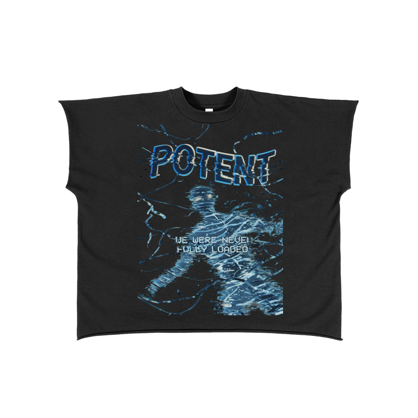 Raw Edge Boxy Non-Shrink T-Shirt