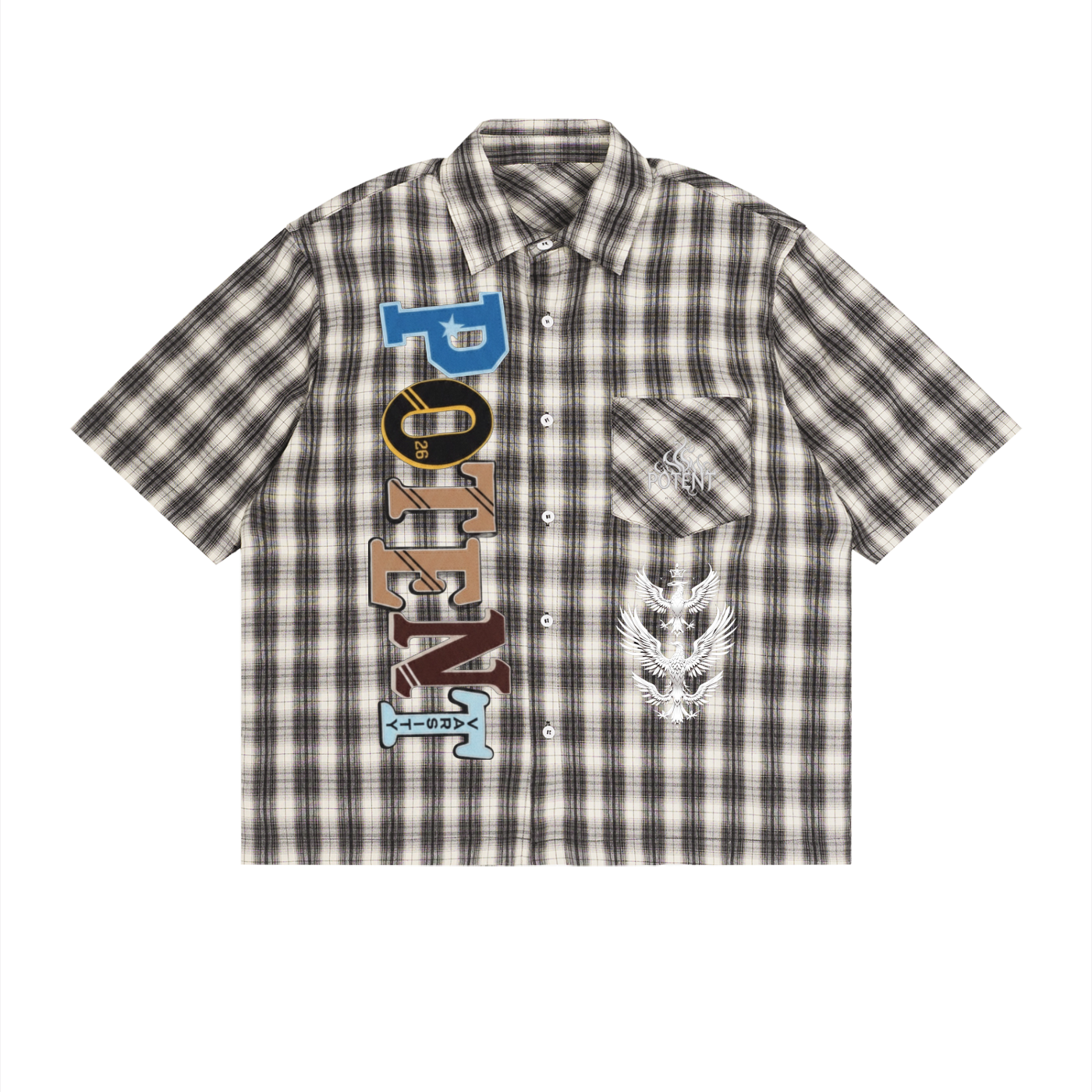 Unisex Boxy Plaid Short Sleeve Shirt