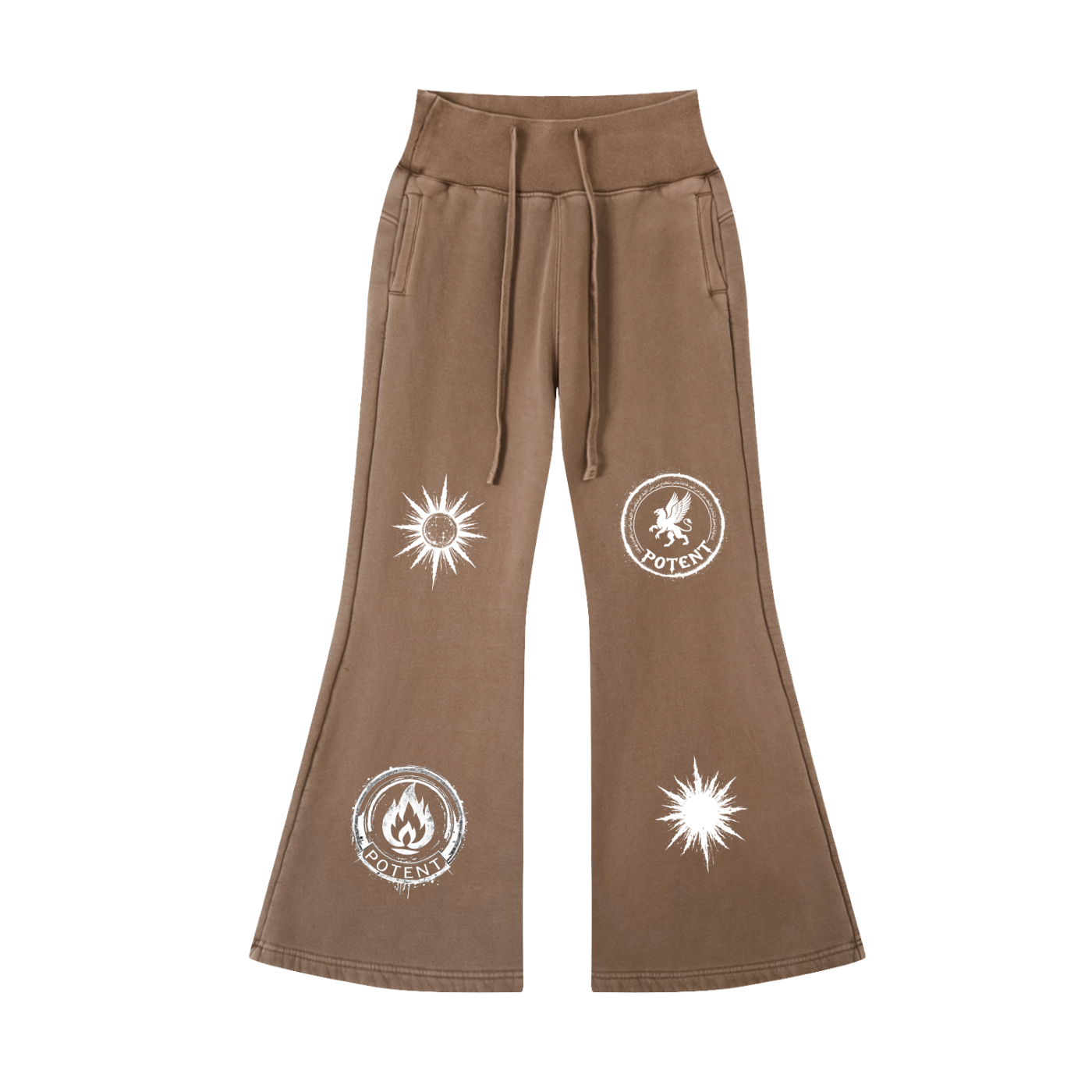 Vintage Washed Flared Fleece Pants