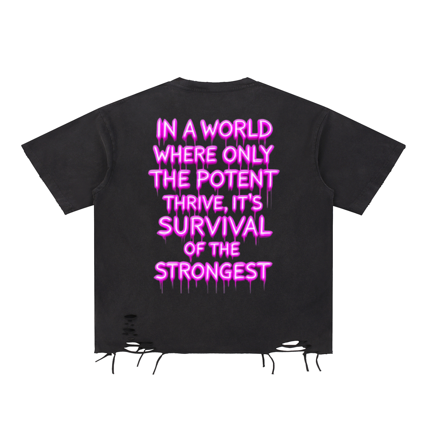 Snow Washed Raw-Hem T-Shirt