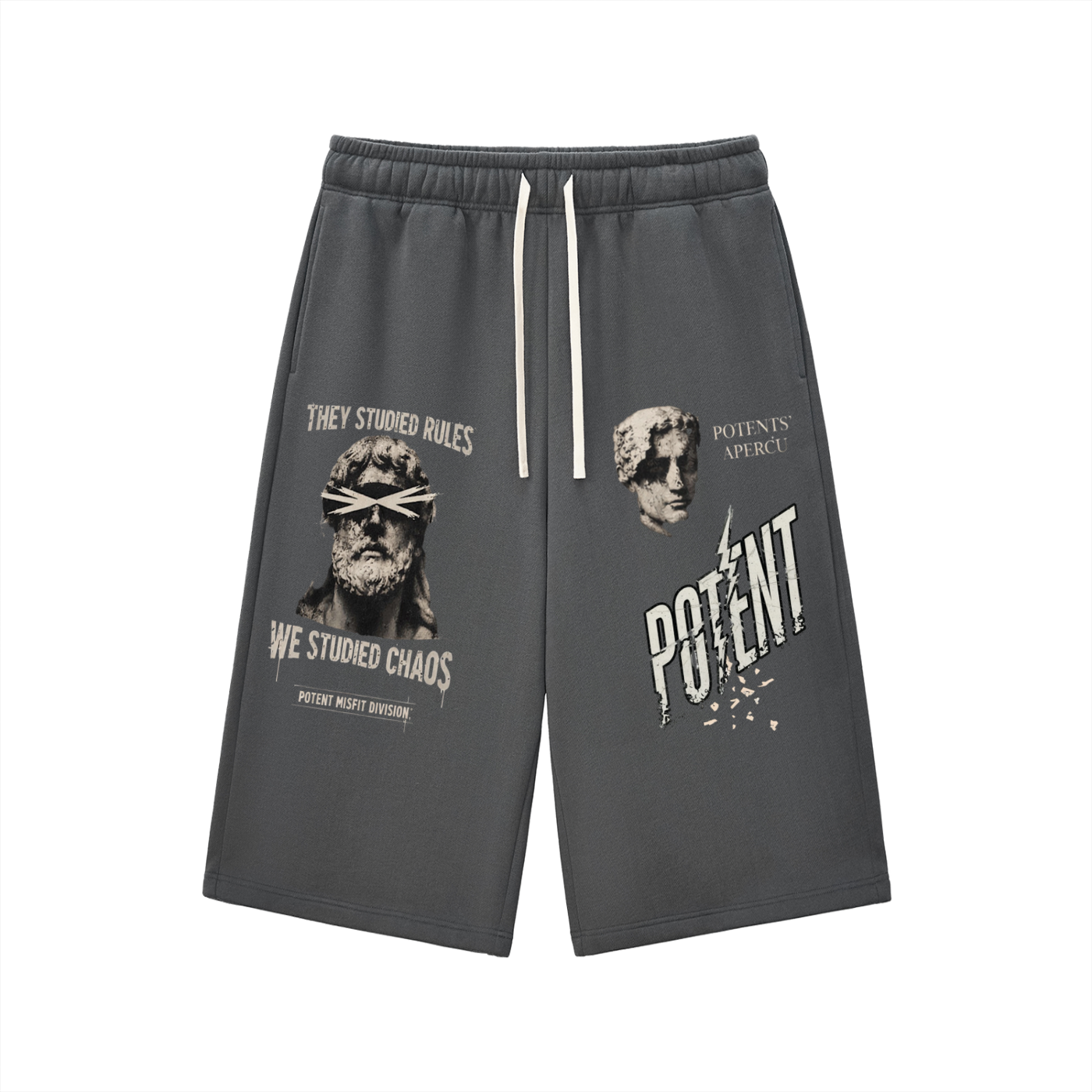 Relaxed Drawstring Three-quarter Sweatpants