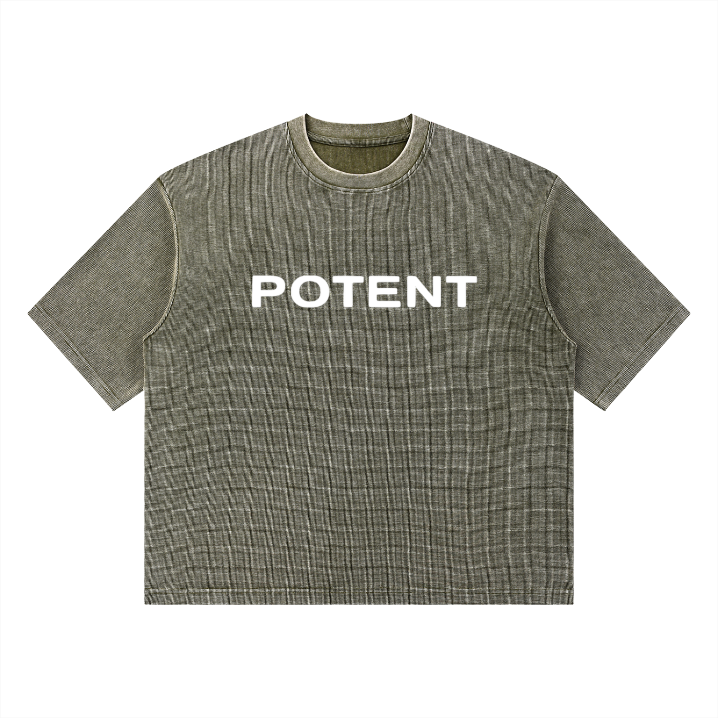 Unisex Mineral Wash Waffle Boxy T-Shirt