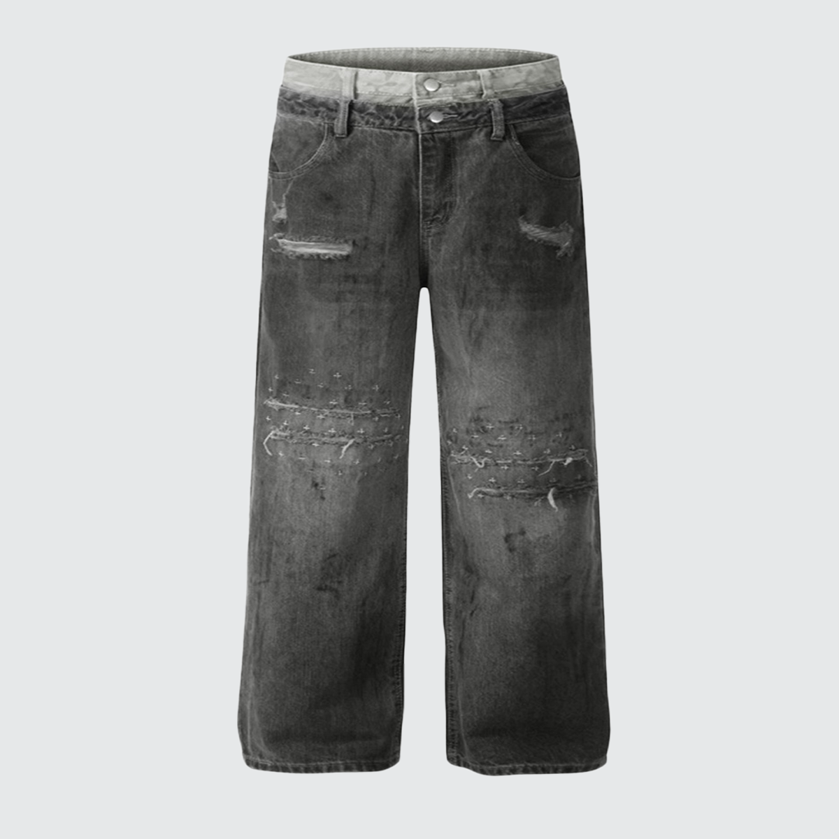 Vintage - inspired Street - style Women's Ripped Jeans
