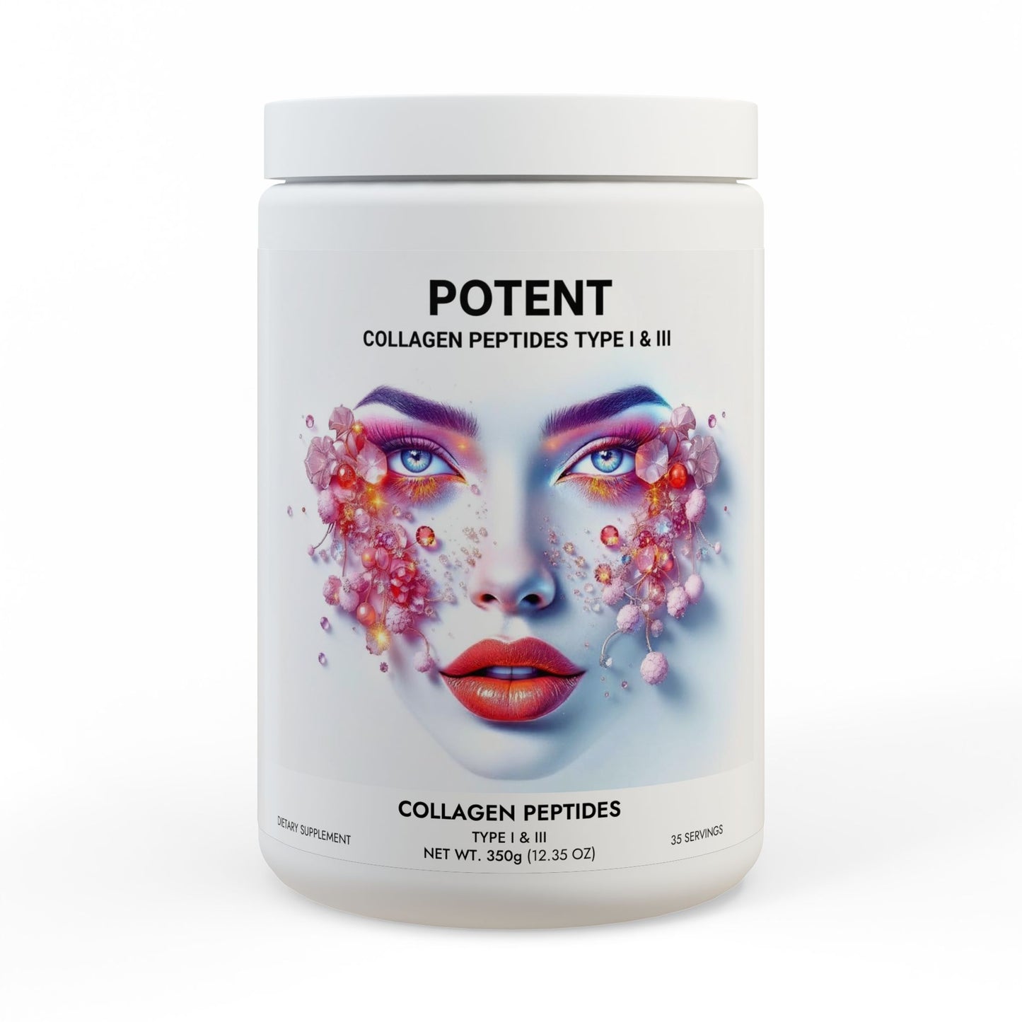 Collagen Peptides Type I & III Supplement (350g, 12.3oz)