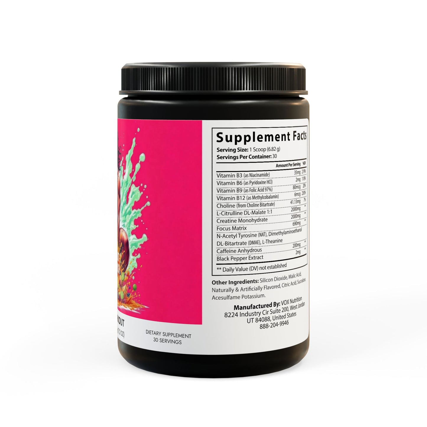 POTENT Pre-Workout Supplement, Fruit Punch (204g, 7.1oz)