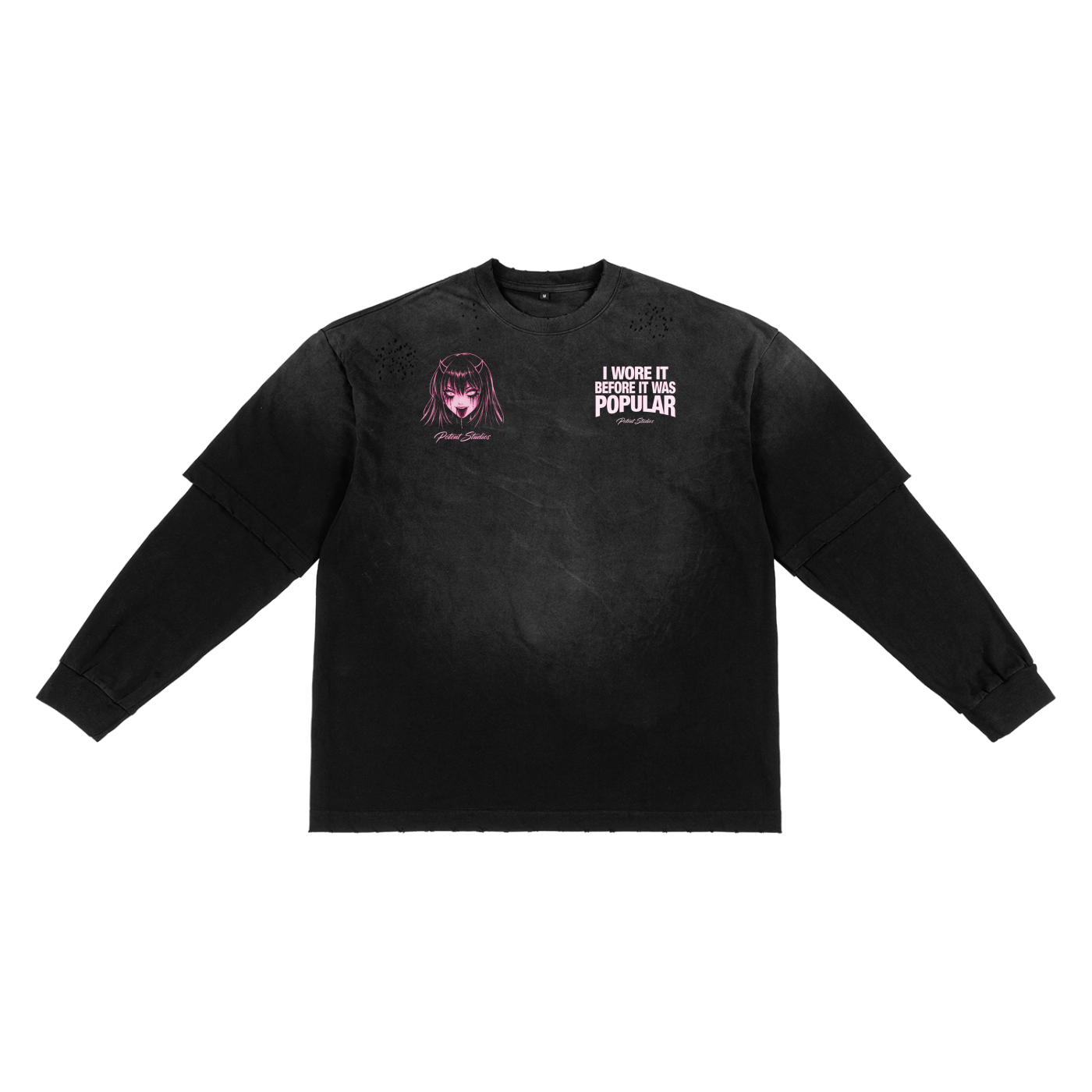 Sunfade Hand-Frayed Faux Two-Piece T-Shirt