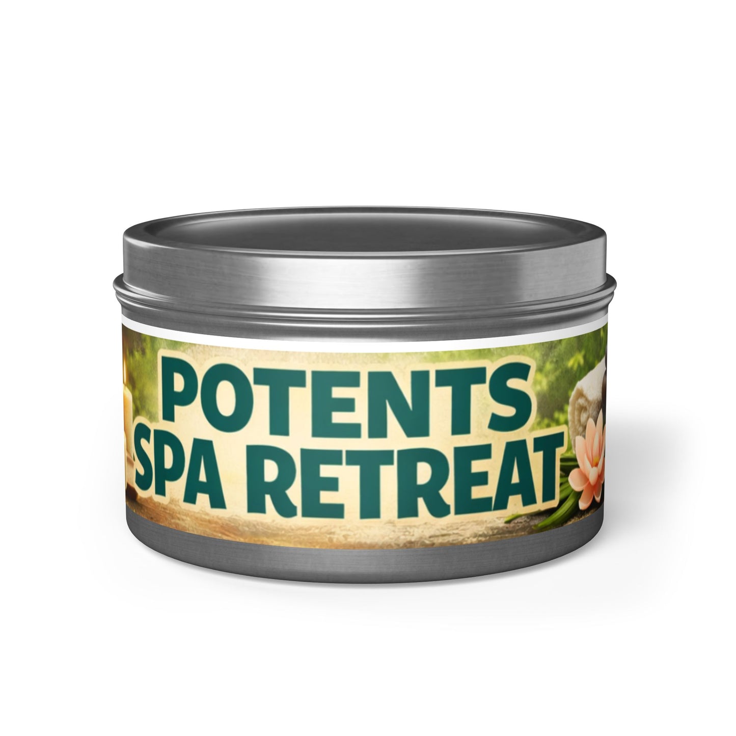 Vanilla Bean Tin Candle — Potent Scented Soy Candle