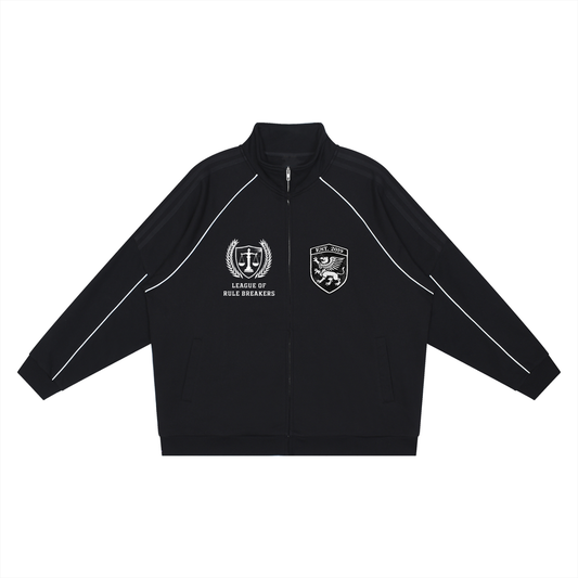 Reflection Striped Raglan Sleeve  Jacket